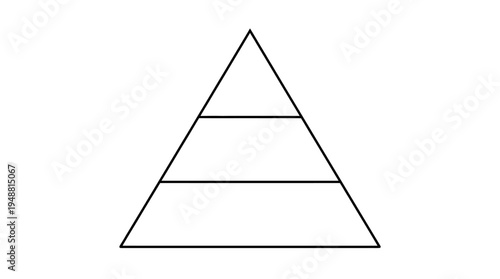 "Three-tier pyramid diagram showing hierarchy with Level 1 at top, Level 2 middle, Level 3 base."