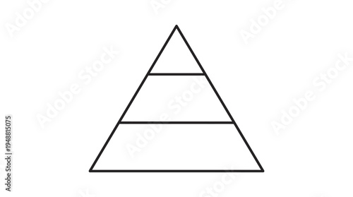 "Three-tier pyramid diagram showing hierarchy with Level 1 at top, Level 2 middle, Level 3 base."