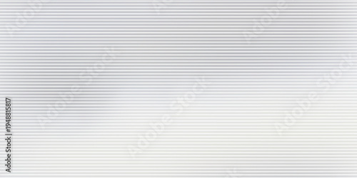 Transparent corrugated plastic ribbed glass background with abstract line patterns. 3D gradient light effects for retail windows or architectural panels.