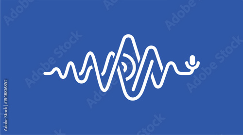 Sound wave graphic design element 1.