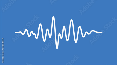 White EKG Heartbeat Line Graph.