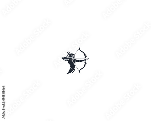 Centaur Archer, mythology creature, Sagitarius Zodiac Sign vector logo icon, fast arch logo from fast archer woman centaur vector for logo, sign, emblem, symbol graphic design vector illustration