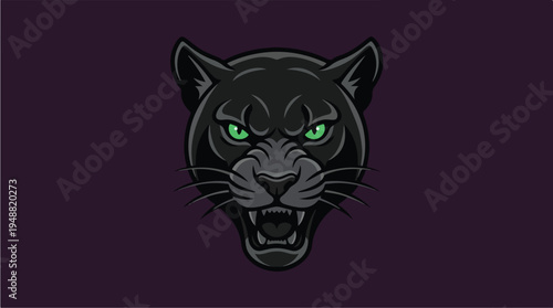 Black Panther Head Illustration 1.