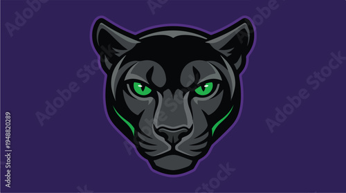 Black Panther Head Illustration.