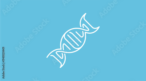 DNA Double Helix Structure Symbol.