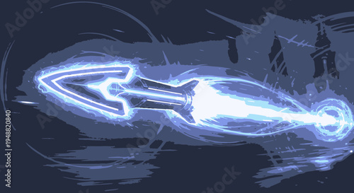 Magical Energy Blade - Glowing Weapon of Power and Mystical Force