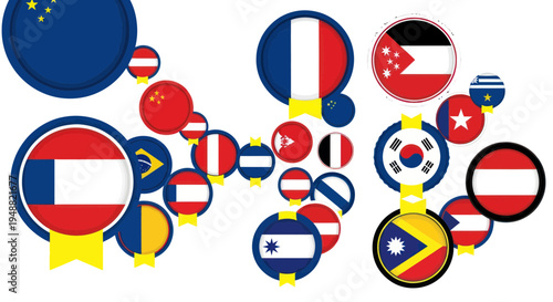Global Flags Collection: International Symbols of Nations and Diplomacy