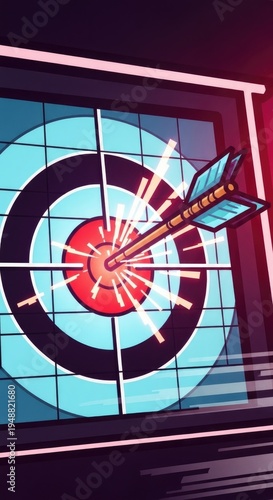 Arrow Hits Bullseye - Precision and Accuracy.