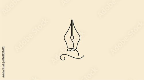 Lotus Flower Line Art Drawing.