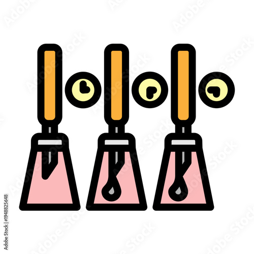Chromatography Vector Filled Icon Design