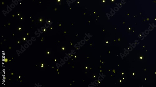 Blur particles circle rotate on color background. Glittering Particles With Bokeh.