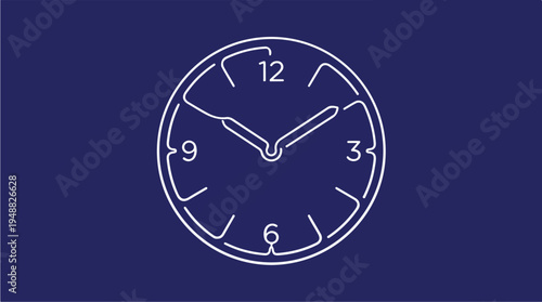 Simple Analog Clock Face Design.