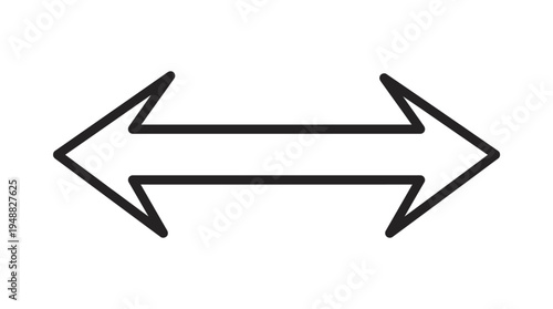 Double‑headed arrow symbol representing bidirectional movement and equivalence.