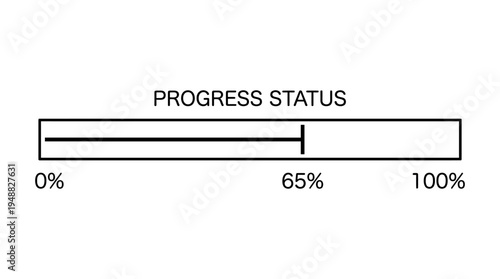 Progress bar showing task completion status at 65 percent.