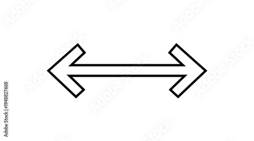 Double‑headed arrow symbol representing bidirectional movement and equivalence.