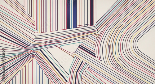 Abstract geometric lines and shapes pattern.