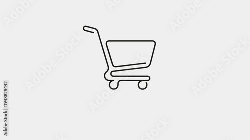 Shopping cart icon outline.