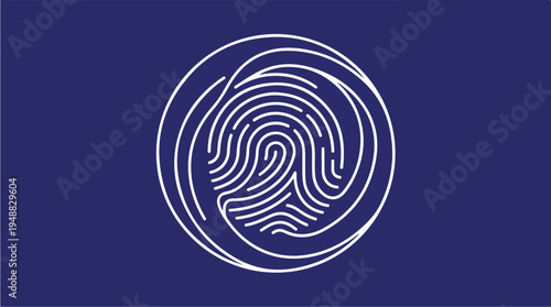 Fingerprint Icon Identification Symbol.