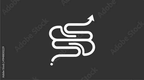 White Arrow Question Mark Symbol.