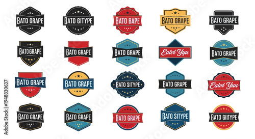 Retro Badge Collection - Vintage Labels and Emblems