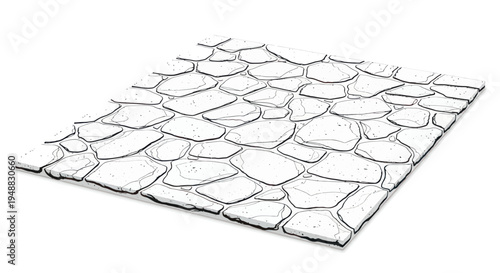 Rough Stone Pavement Texture - Hand-Drawn Style