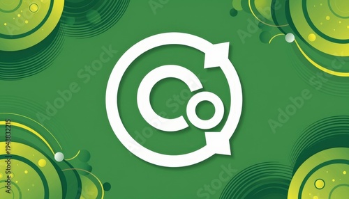 Green Circular Logo Background