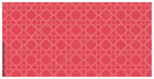 red geometric pattern with white lines and squares on rectangular background transparent background
