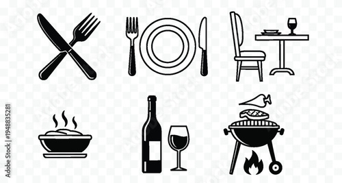 Steaming hot bowl of soup or stew icon with rising steam