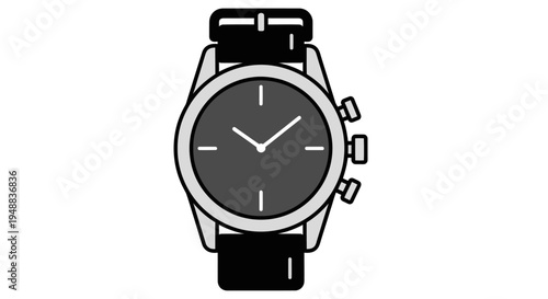 Closeup of a wristwatch face.