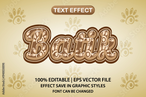 batik 3d editable text effect
