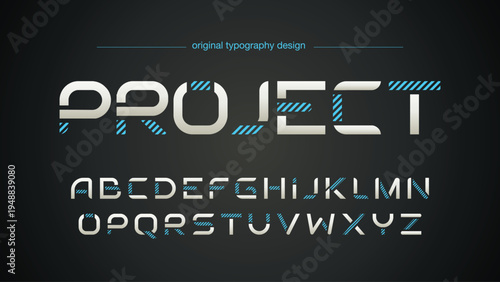 A creative typography design project showcasing a unique and modern alphabet