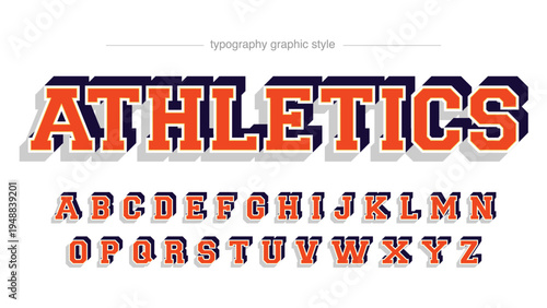 A graphic design featuring the word ATHLETICS in bold typography with alphabet letters below