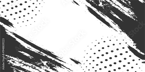 Abstract a dynamic design, featuring bold brushstrokes and dot pattern, offers a captivating visual texture and versatile background. Evoking the spirit of creativity.