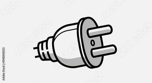 Electric plug socket connector closeup.