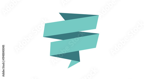 Teal abstract shapes design element.