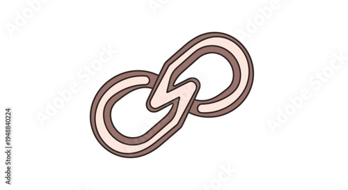 Interconnected metal chain link closeup.