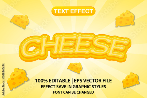 cheese 3d editable text effect