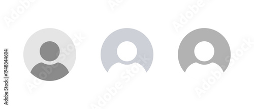 Default avatar account icon. Social media user profile symbol