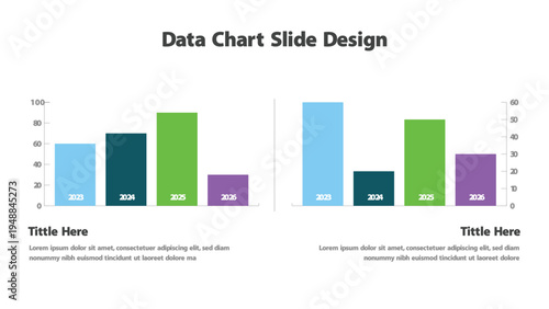 Yearly performance comparison displayed using dual bar charts with different scales and legends