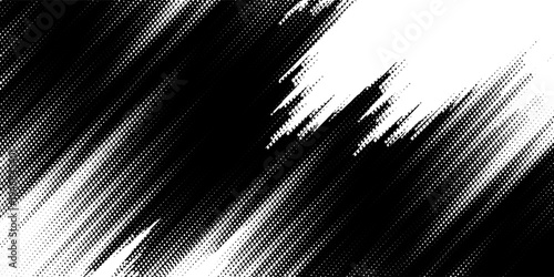 Abstract Black Ink Brush Stroke isolated on White Background, Grunge Paint Splash Texture, Artistic Hand Drawn Calligraphy Element for Logo Design and Creative Header.