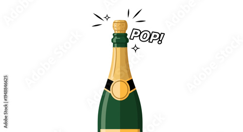 Champagne Bottle Opening Pop Celebration