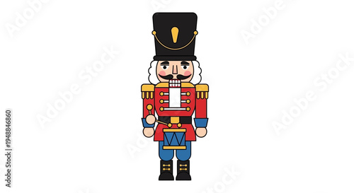 Christmas Nutcracker Soldier Toy Figure with Drum