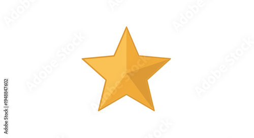 Golden Star Award Icon on White Background - Top Quality Symbol