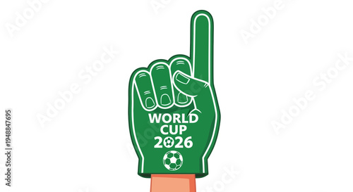 Green Foam Finger Icon for World Cup 2026