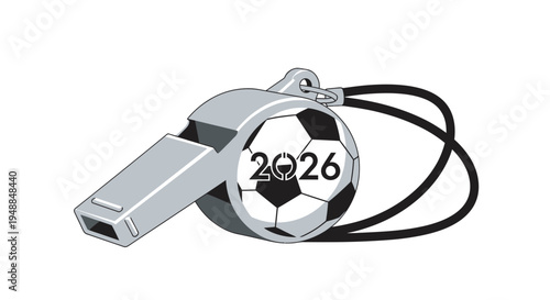 Soccer Ball Whistle 2026 - Referee Sport Championship Event