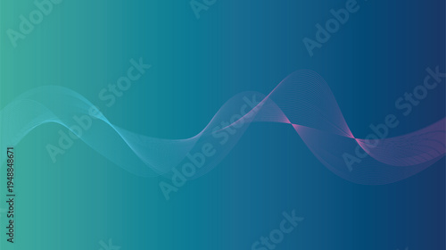 Abstract Wavy Gradient Lines Background