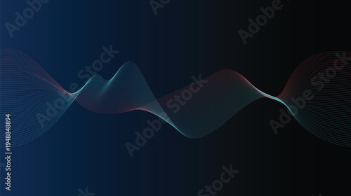 Abstract Digital Wave Lines Background