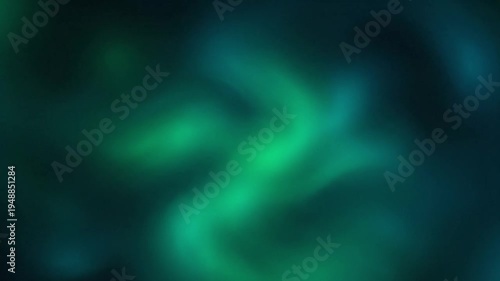 Abstract blurred background with vibrant green and deep blue flowing light.