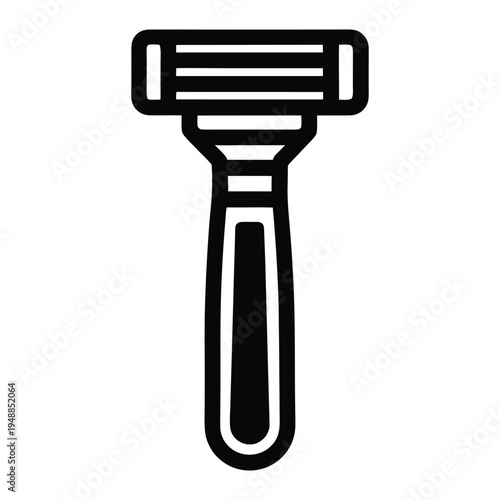 Electric Razor Monoline Silhouette Vector Icon