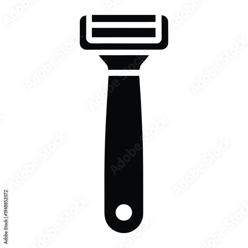 Electric Razor Monoline Silhouette Vector Icon